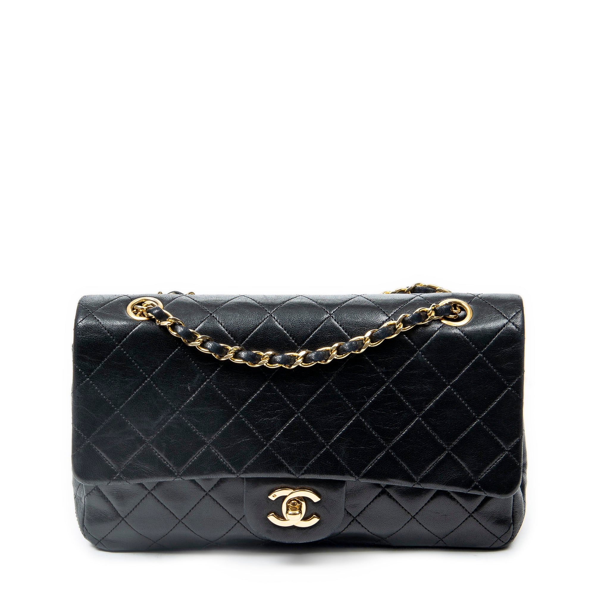 Shoulder Bag Classic Double Flap 26 Black Quilted Lambskin Leather