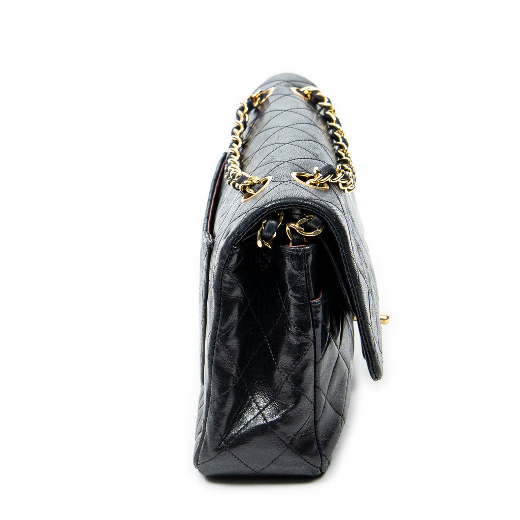 Shoulder Bag Classic Double Flap 26 Black Quilted Lambskin Leather