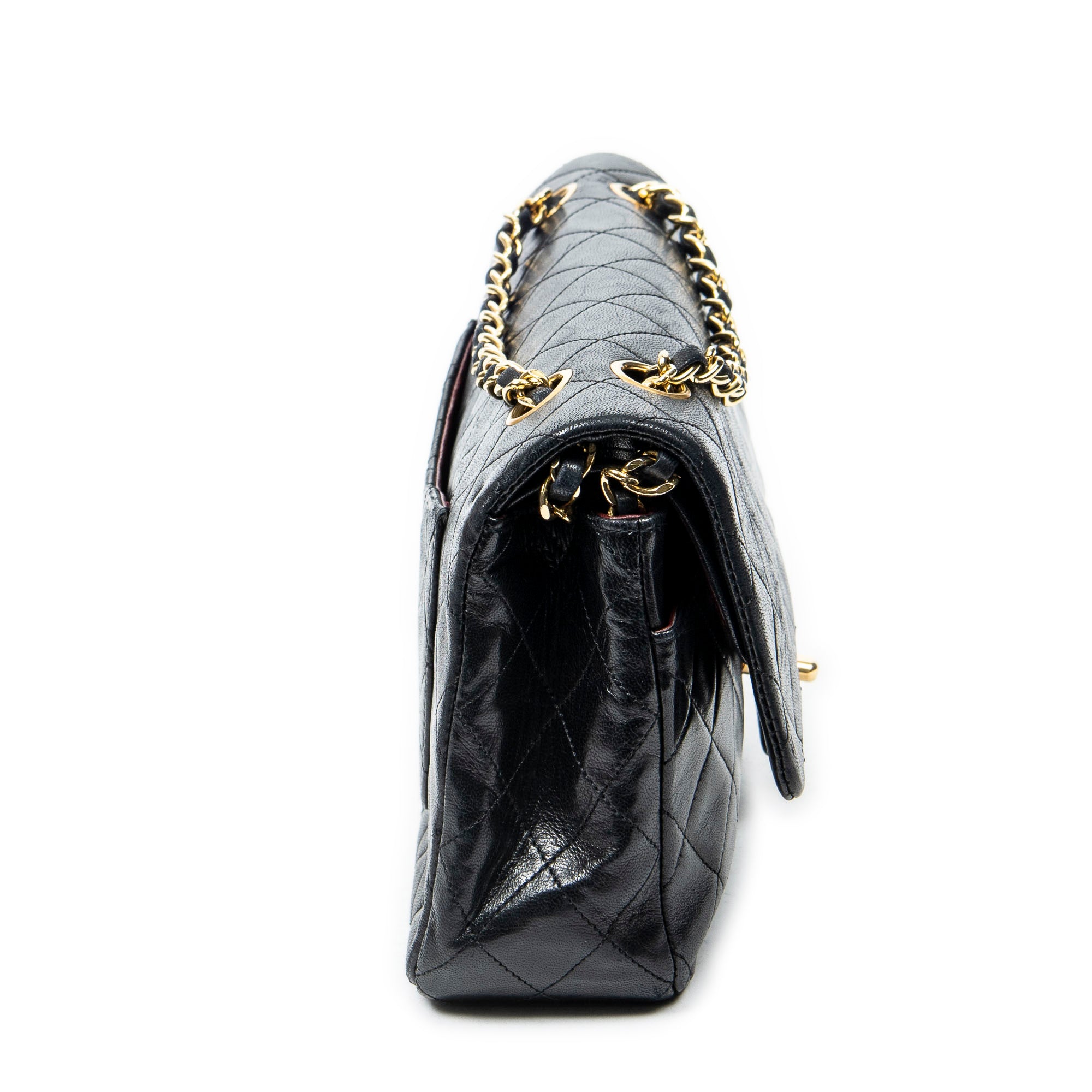 Shoulder Bag Classic Double Flap 26 Black Quilted Lambskin Leather