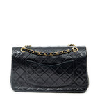 Shoulder Bag Classic Double Flap 26 Black Quilted Lambskin Leather
