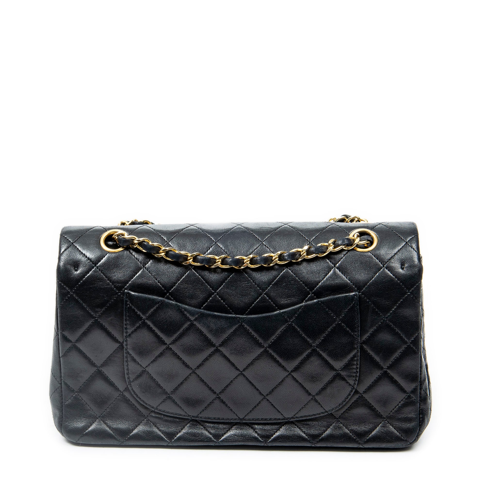 Shoulder Bag Classic Double Flap 26 Black Quilted Lambskin Leather