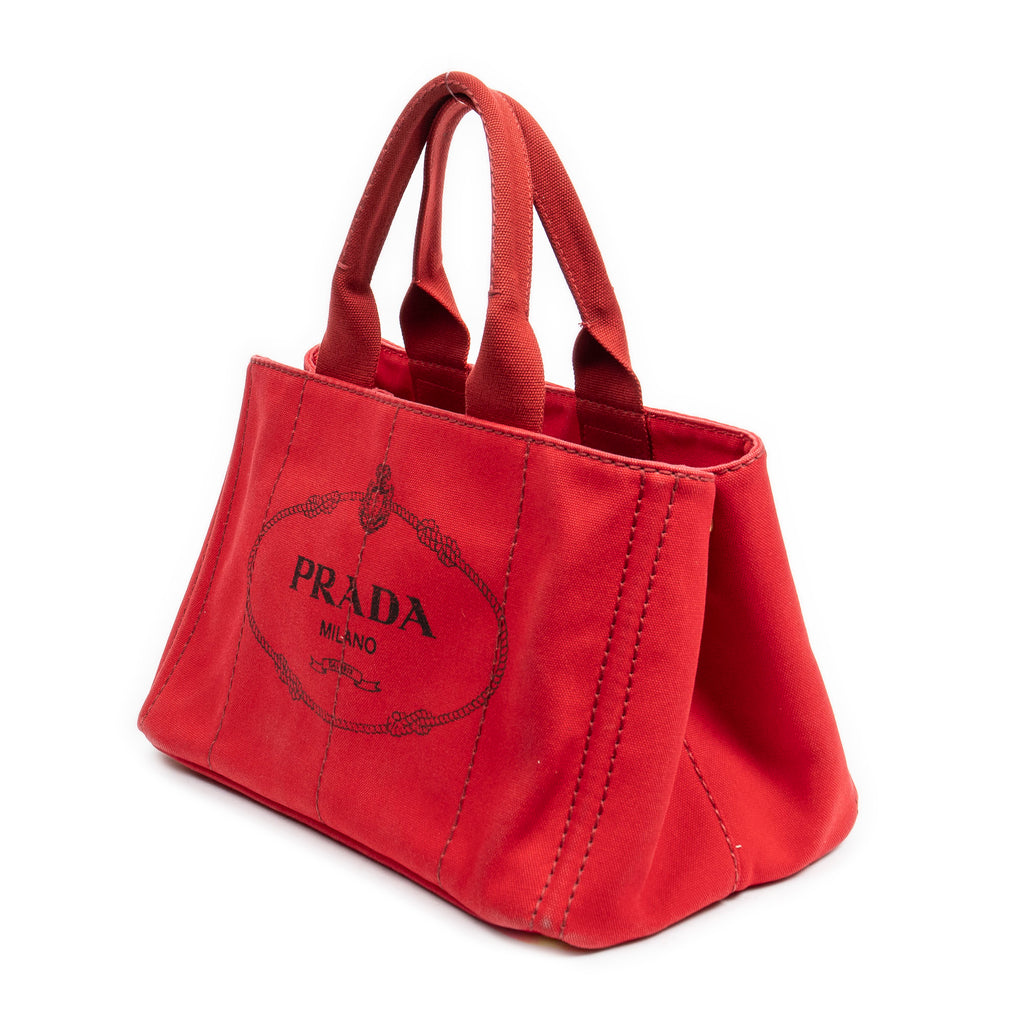 Handbag Medium Canapa Tote Red Canapa Canvas