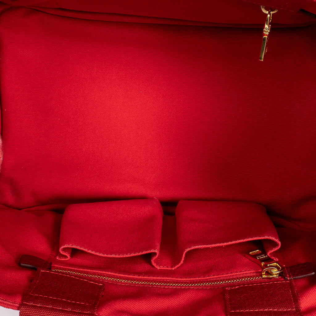 Handbag Medium Canapa Tote Red Canapa Canvas