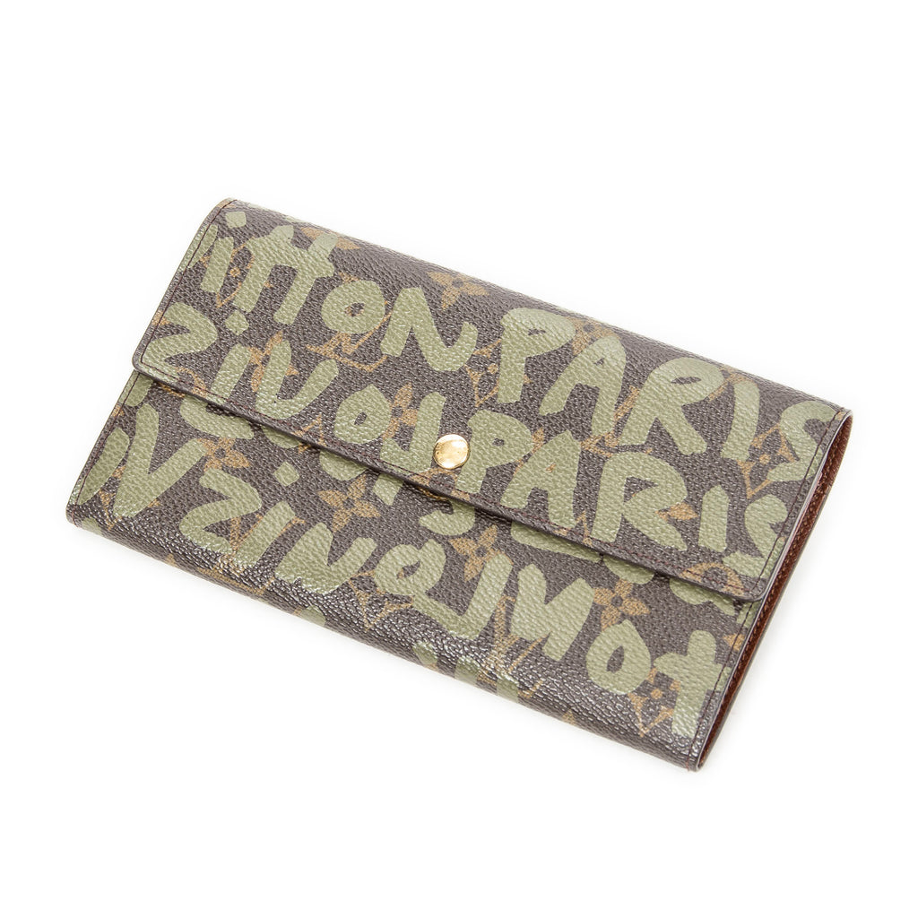 Wallet Ltd. Ed. Stephen Sprouse Graffiti Porte-Monnaie Credit Brown Monogram Graffiti
