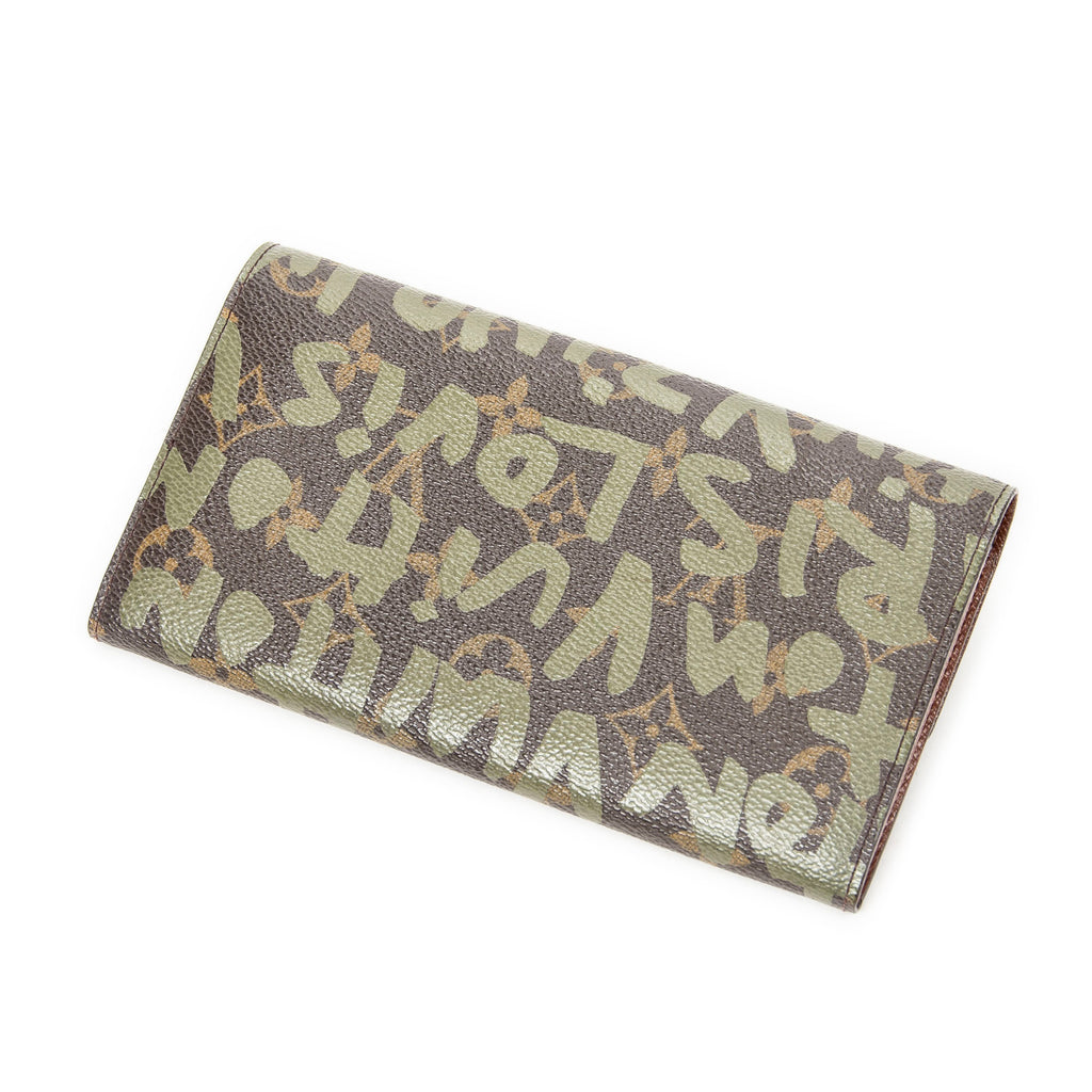 Wallet Ltd. Ed. Stephen Sprouse Graffiti Porte-Monnaie Credit Brown Monogram Graffiti