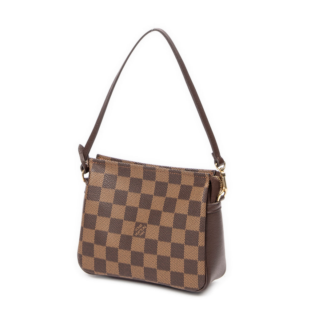 Handbag Trousse Make Up Pouch Brown Damier Ebene