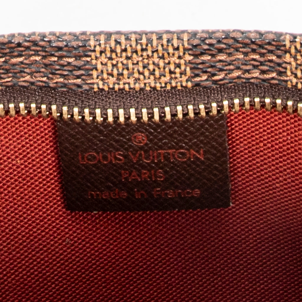 Handbag Trousse Make Up Pouch Brown Damier Ebene