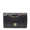 Shoulder Bag Classic Double Flap 26 Black Quilted Lambskin Leather
