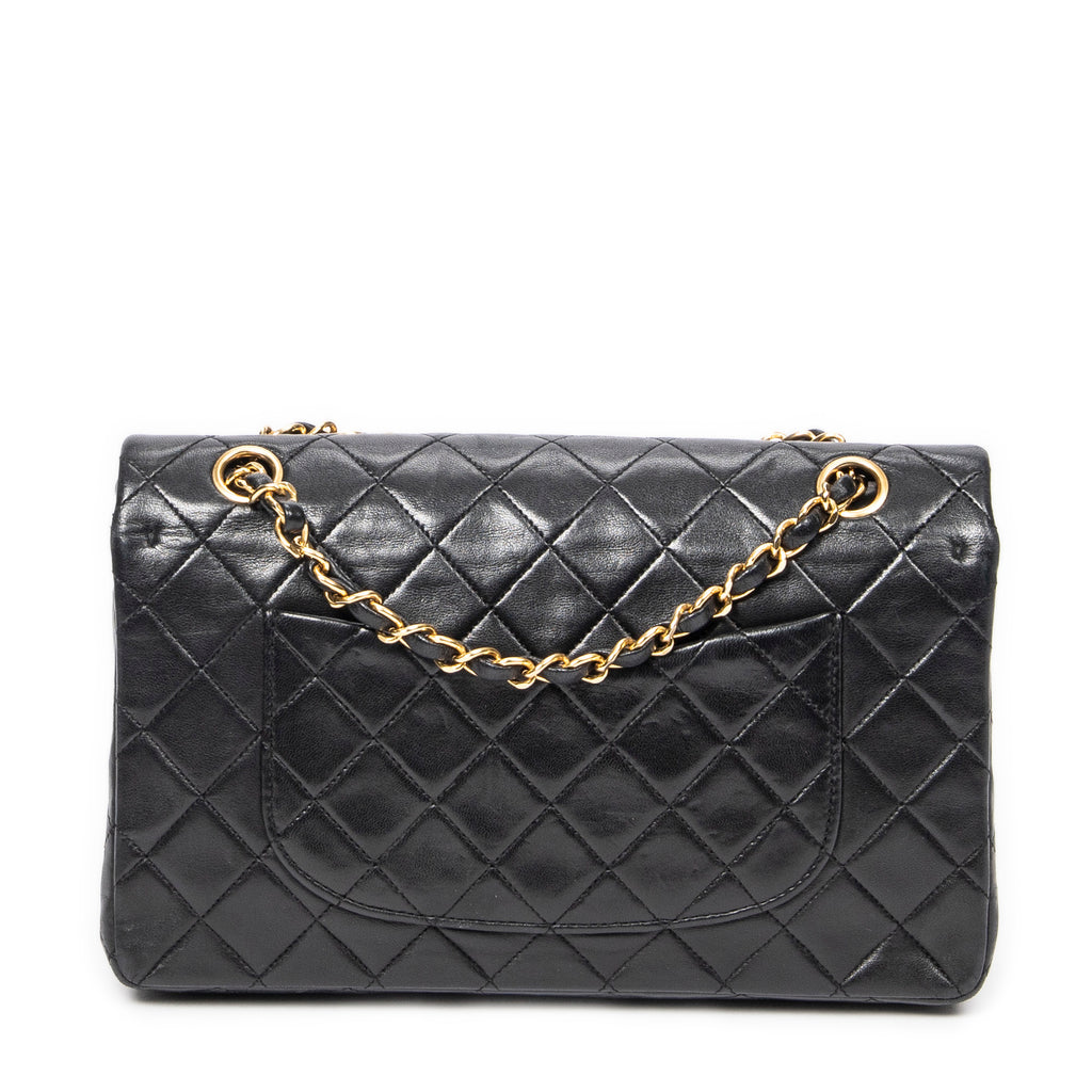 Shoulder Bag Classic Double Flap 26 Black Quilted Lambskin Leather