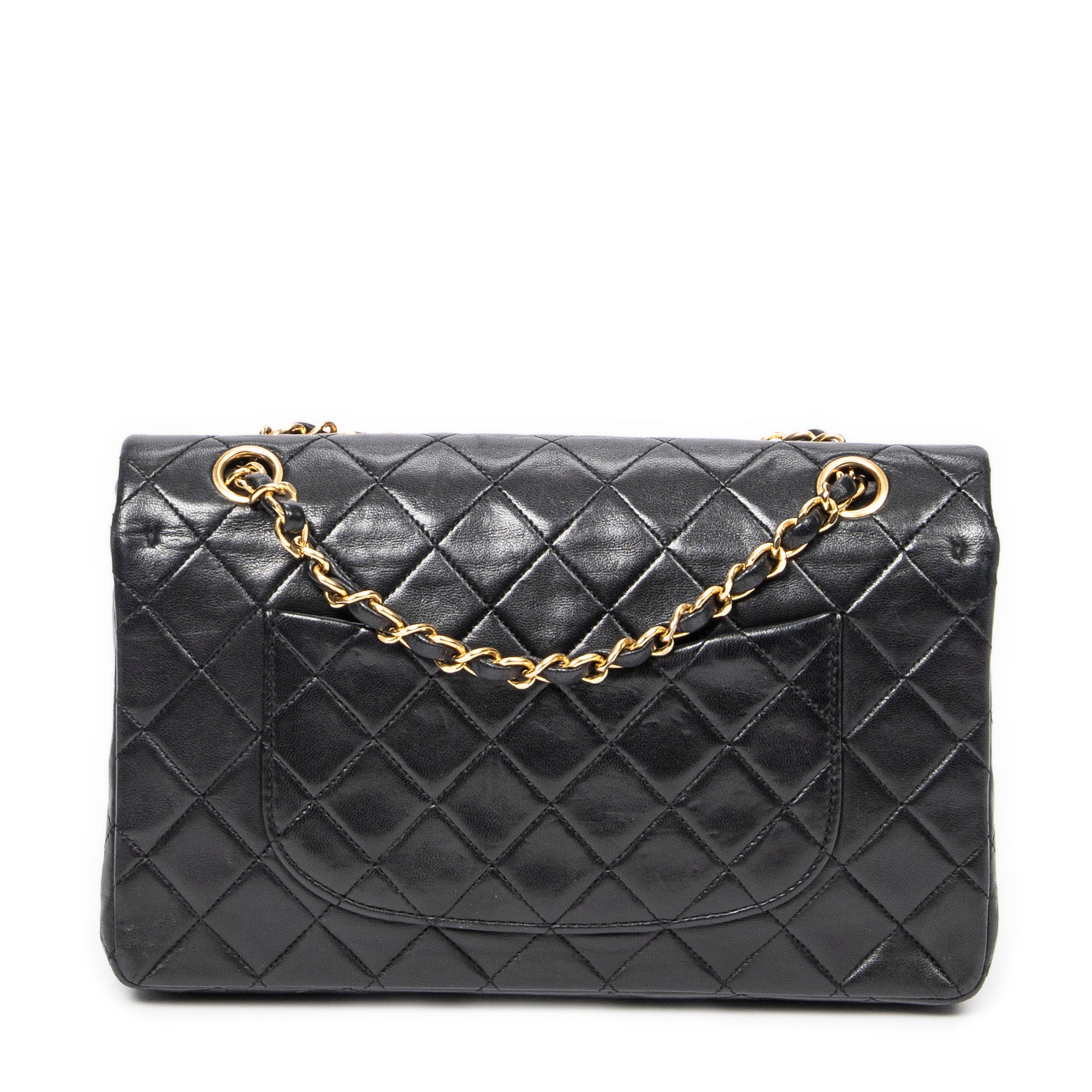 Shoulder Bag Classic Double Flap 26 Black Quilted Lambskin Leather