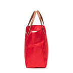Bolso de Hombro Mediano Abierto de Lona de Nylon Monogramado Rojo