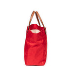 Bolso de Hombro Mediano Abierto de Lona de Nylon Monogramado Rojo