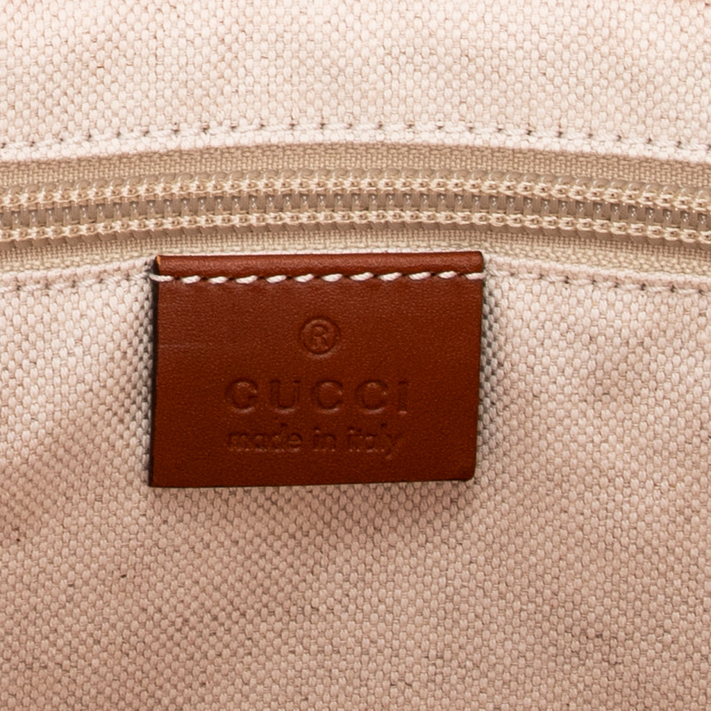 Bolso de Hombro Mediano Abierto de Lona de Nylon Monogramado Rojo