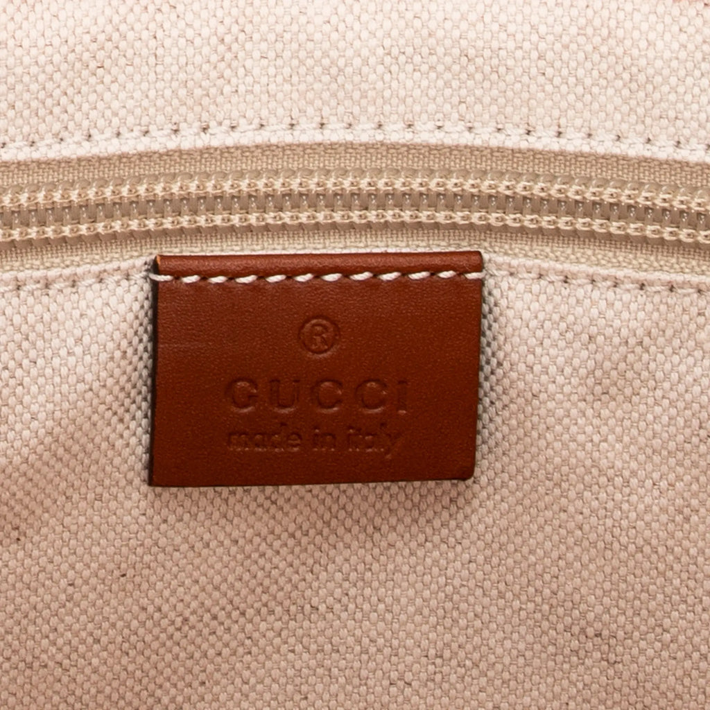 Bolso de Hombro Mediano Abierto de Lona de Nylon Monogramado Rojo