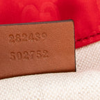 Bolso de Hombro Mediano Abierto de Lona de Nylon Monogramado Rojo
