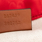 Bolso de Hombro Mediano Abierto de Lona de Nylon Monogramado Rojo