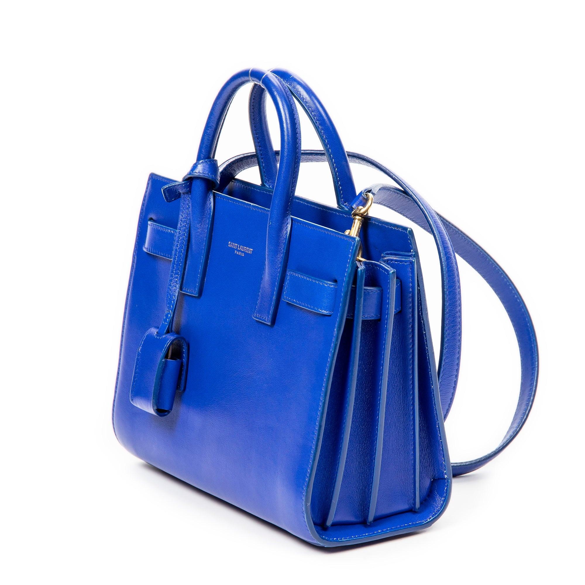 Shoulder Bag Nano Sac de Jour Royal Blue Calfskin Leather
