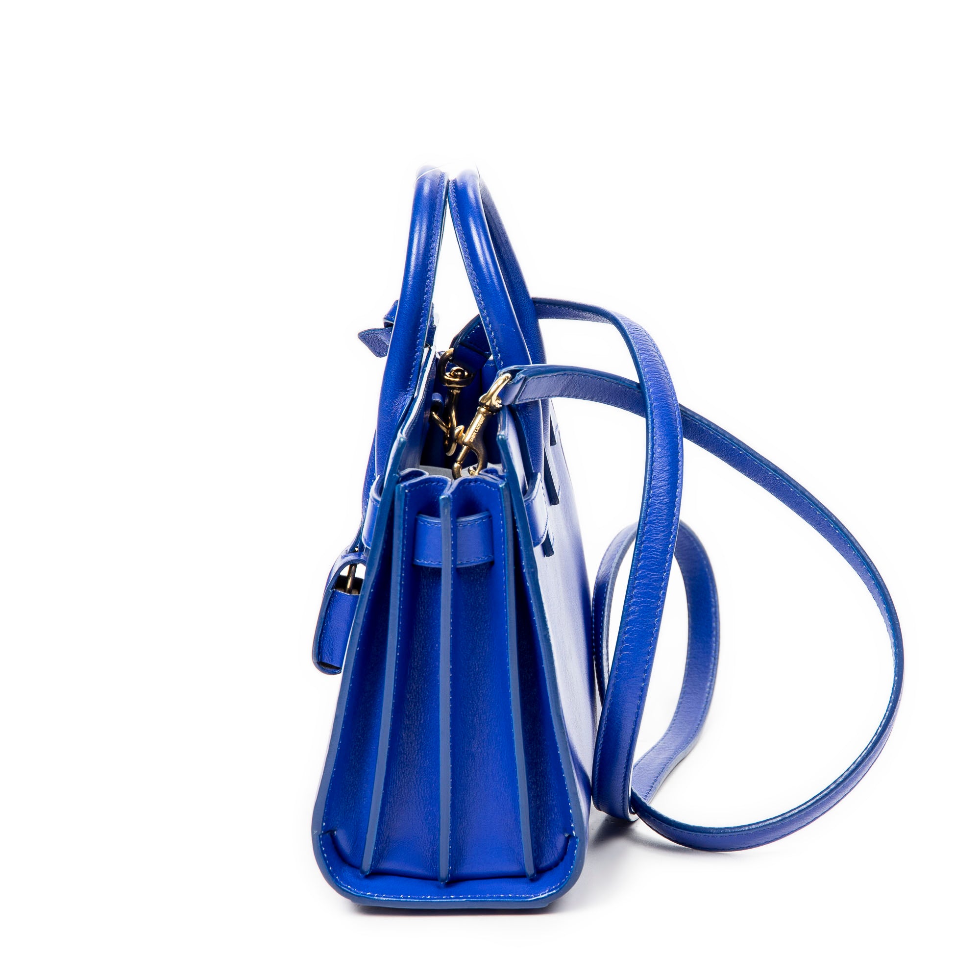 Shoulder Bag Nano Sac de Jour Royal Blue Calfskin Leather
