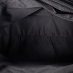 Shoulder Bag Front Pocket Tote Black Monogrammed Canvas