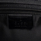 Shoulder Bag Front Pocket Tote Black Monogrammed Canvas