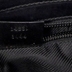 Shoulder Bag Front Pocket Tote Black Monogrammed Canvas