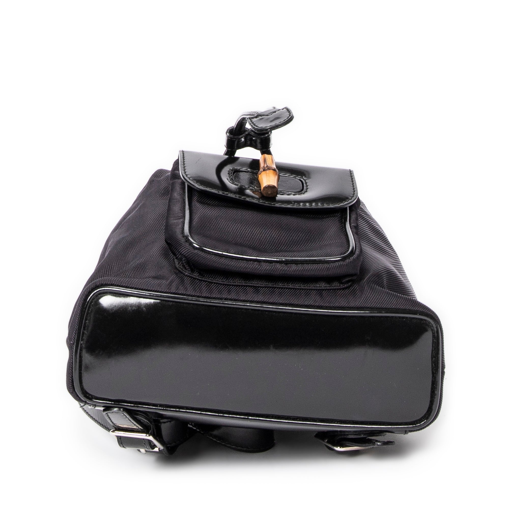Backpack Mini Bamboo Backpack Black Nylon Canvas