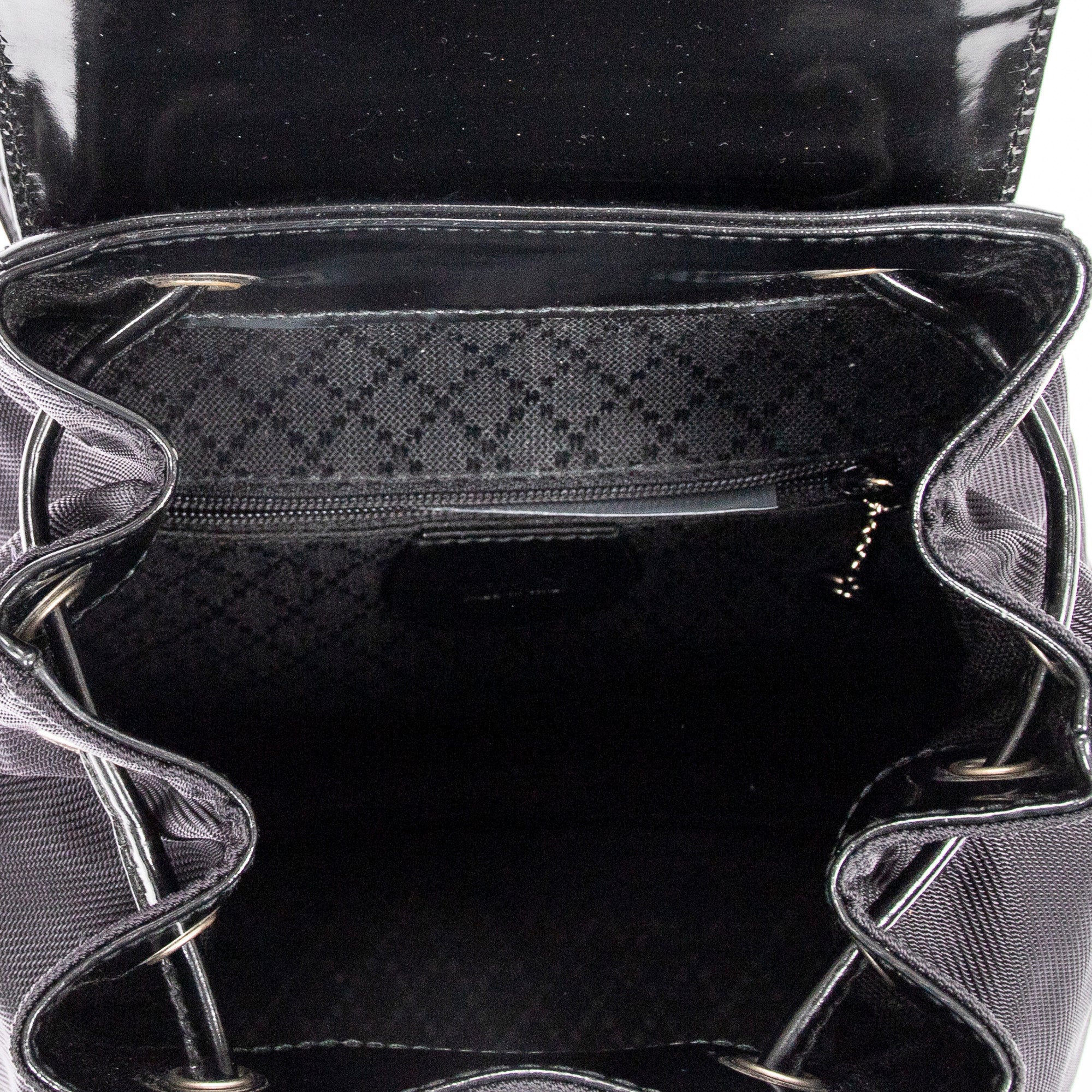 Backpack Mini Bamboo Backpack Black Nylon Canvas