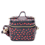 Shoulder Bag Micro Lady Dior Vanity Case Navy Heart Printed Leather
