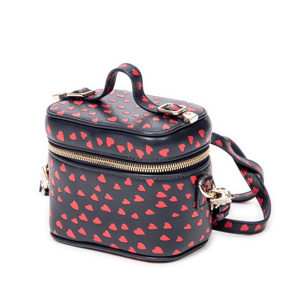 Shoulder Bag Micro Lady Dior Vanity Case Navy Heart Printed Leather