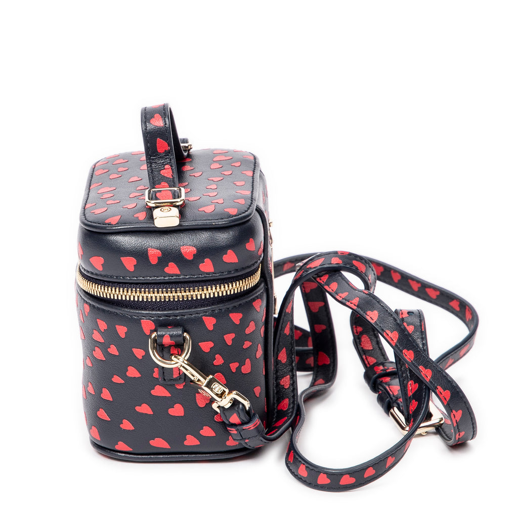 Shoulder Bag Micro Lady Dior Vanity Case Navy Heart Printed Leather