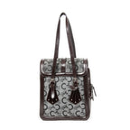 Sac bandoulière à rabat avec boucle d'épaule gris toile Macadam