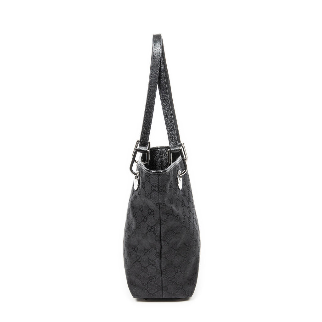 Shoulder Bag Small Eclipse Shopping Black Monogrammed Canvas