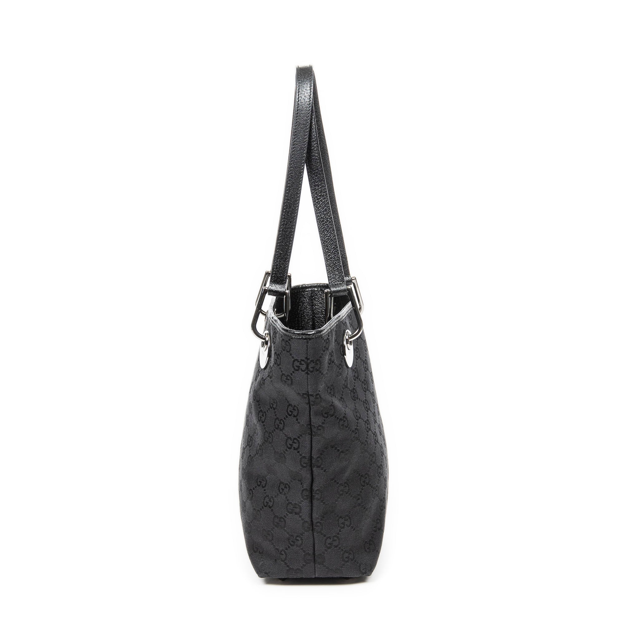 Shoulder Bag Small Eclipse Shopping Black Monogrammed Canvas