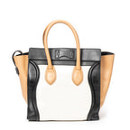 Handbag Mini Tricolor Luggage Tan Calfskin Leather