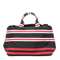 Shoulder Bag Large Canapa Tote Black Canapa Stripe Canvas