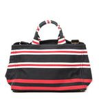 Shoulder Bag Large Canapa Tote Black Canapa Stripe Canvas