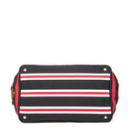 Shoulder Bag Large Canapa Tote Black Canapa Stripe Canvas