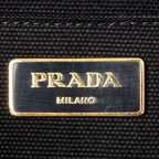 Shoulder Bag Large Canapa Tote Black Canapa Stripe Canvas