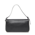 Bolso de hombro Monster Mania Baguette de cuero granulado negro