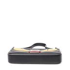 Bolso de hombro Monster Mania Baguette de cuero granulado negro
