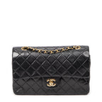 Shoulder Bag Classic Double Flap 26 Black Quilted Lambskin Leather