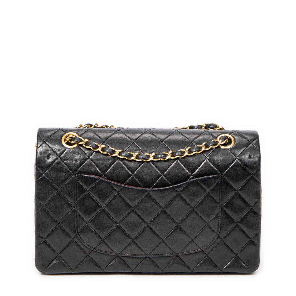 Shoulder Bag Classic Double Flap 26 Black Quilted Lambskin Leather