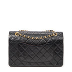 Shoulder Bag Classic Double Flap 26 Black Quilted Lambskin Leather