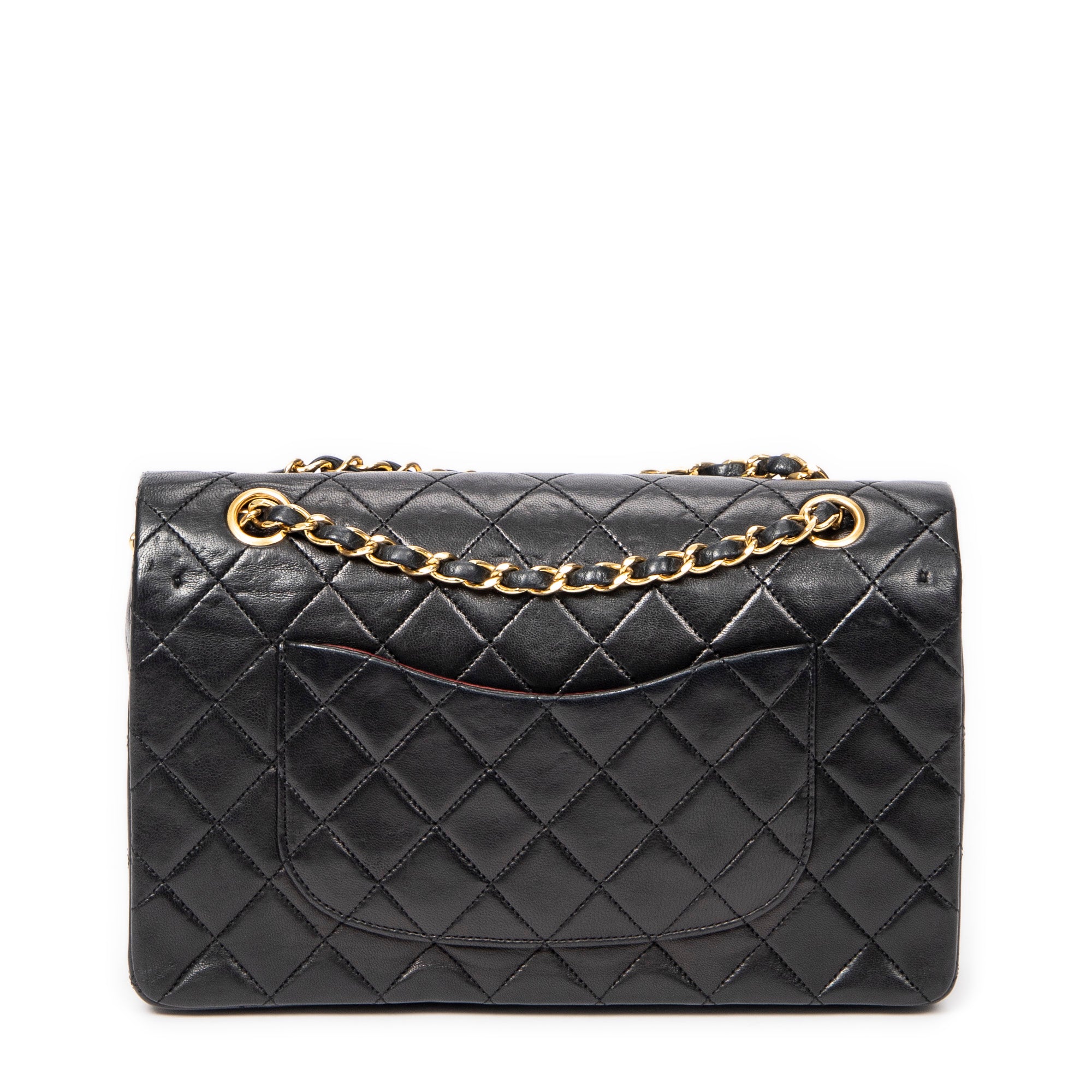 Shoulder Bag Classic Double Flap 26 Black Quilted Lambskin Leather