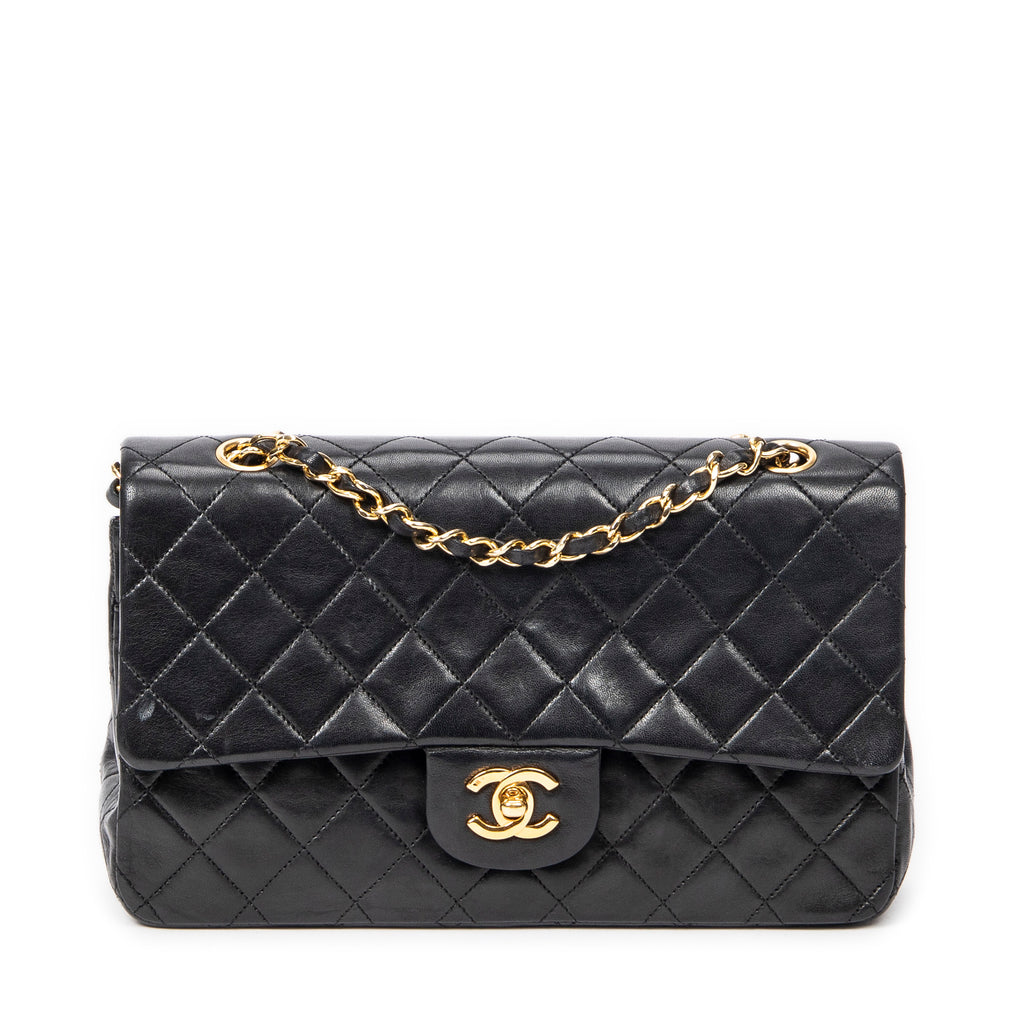 Shoulder Bag Classic Double Flap 26 Black Quilted Lambskin Leather