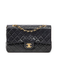 Shoulder Bag Classic Double Flap 26 Black Quilted Lambskin Leather