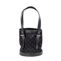 Handbag Mini Bucket Black Monogram Satin