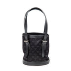 Handbag Mini Bucket Black Monogram Satin