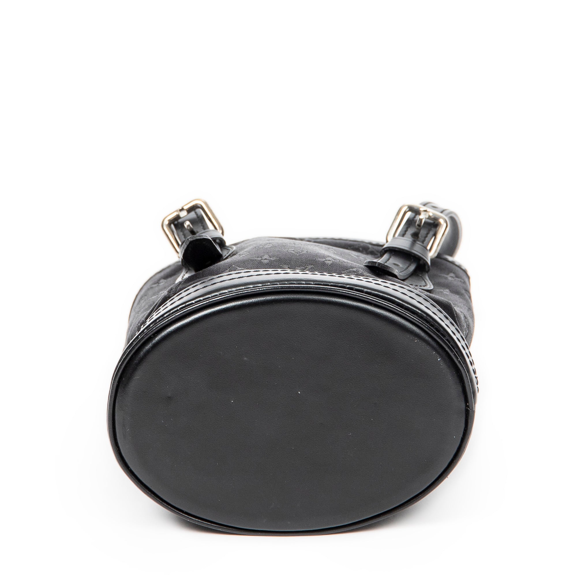 Handbag Mini Bucket Black Monogram Satin