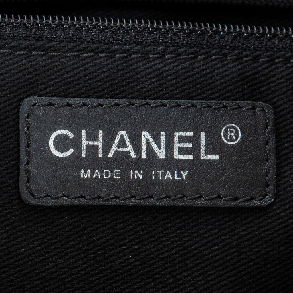 Shoulder Bag Ltd. Ed. Patchwork Jumbo Single Flap Black Patchwork Resin Canvas